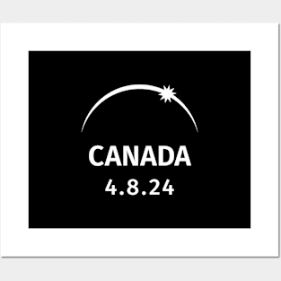 4.8.2024 Solar Eclipse Canada Posters and Art